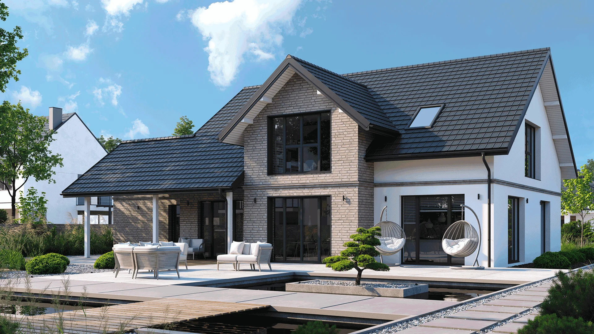 Modernes Haus mit Dachmodul Luna