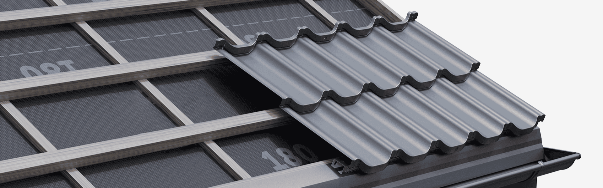 Start des Aufbaus der Dachmodule