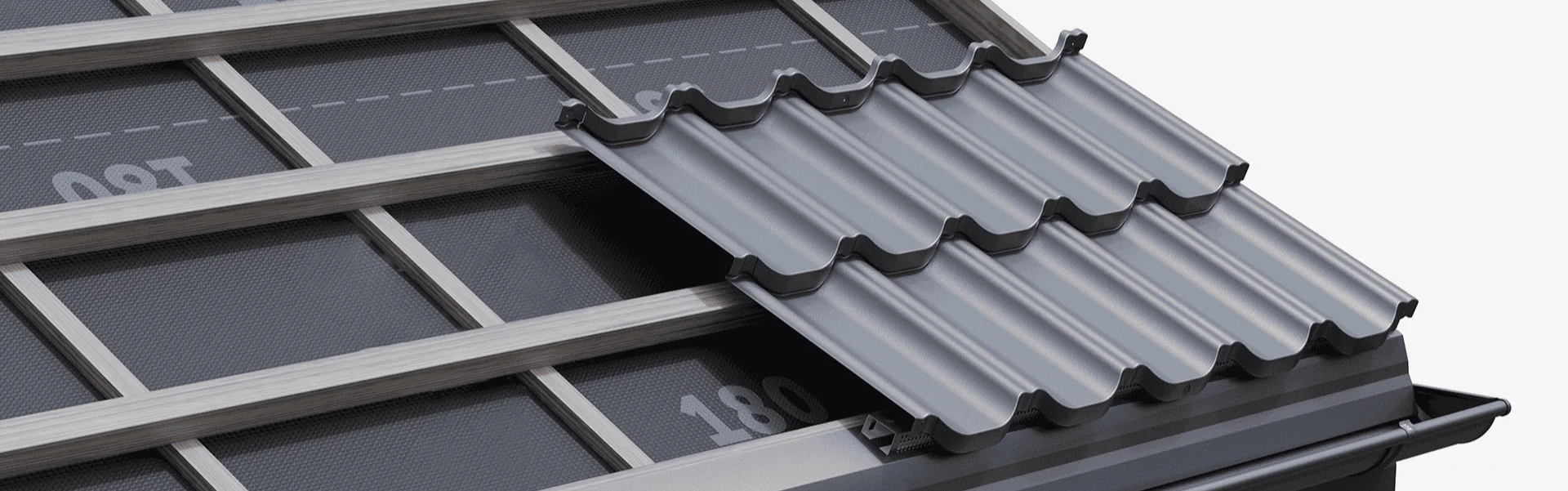 Start des Aufbaus der Dachmodule