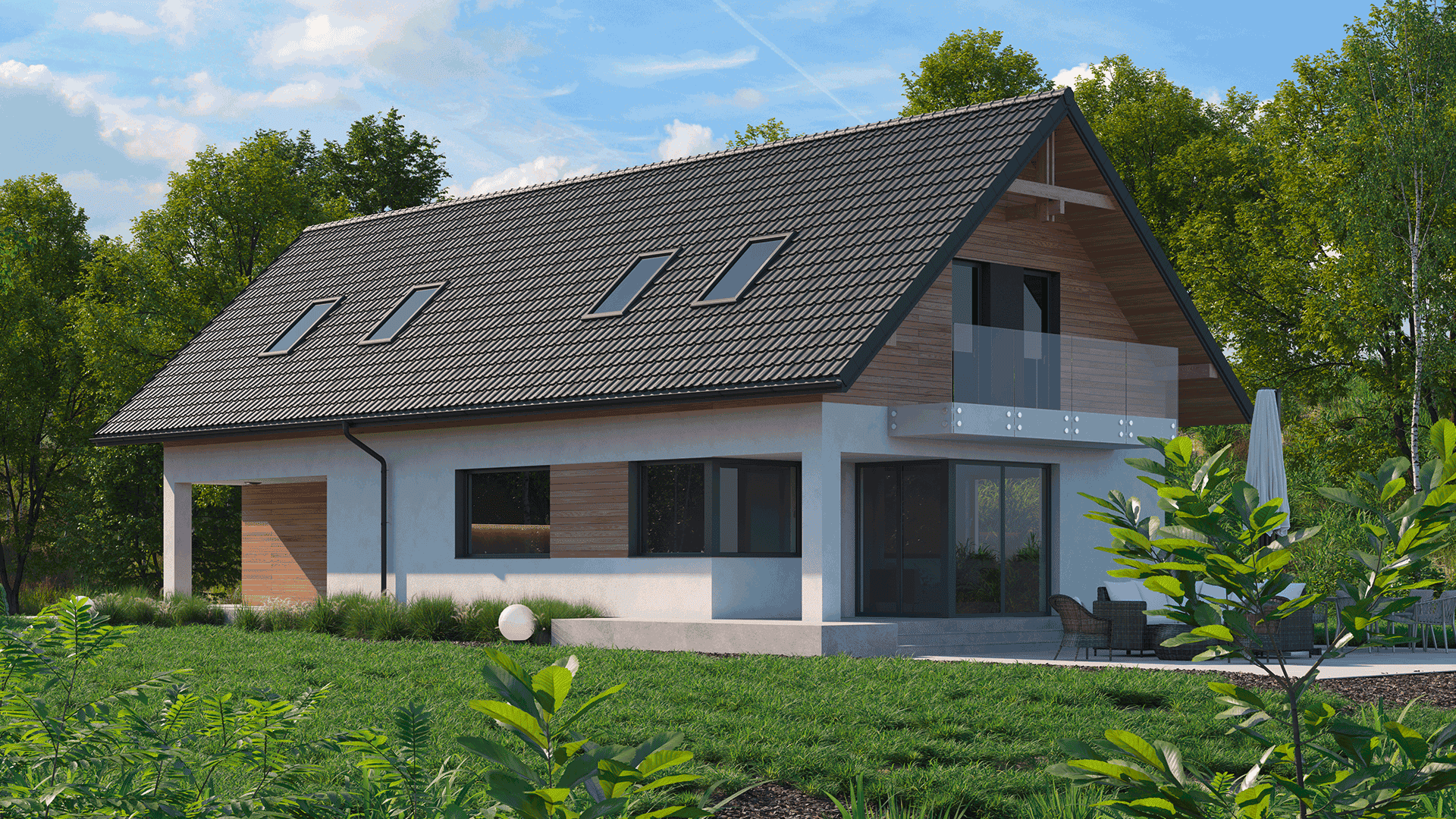 Modernes Haus mit Dachmodul Stella