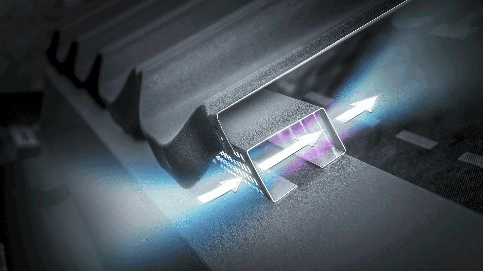 Lüftungsprofil zeigt Luftzirkulation