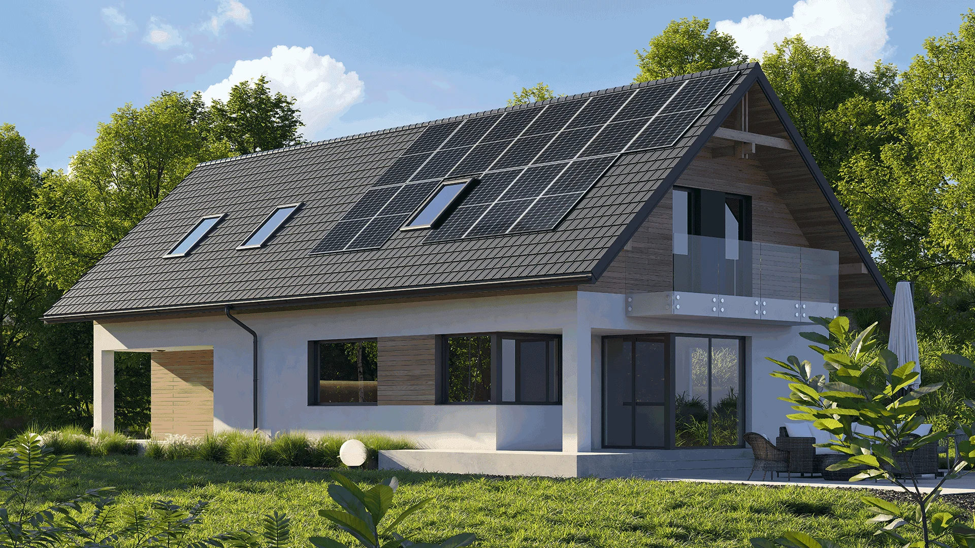 ELECTRA Konstruktion für Photovoltaik-Anlage auf FEDURA Dachmodul