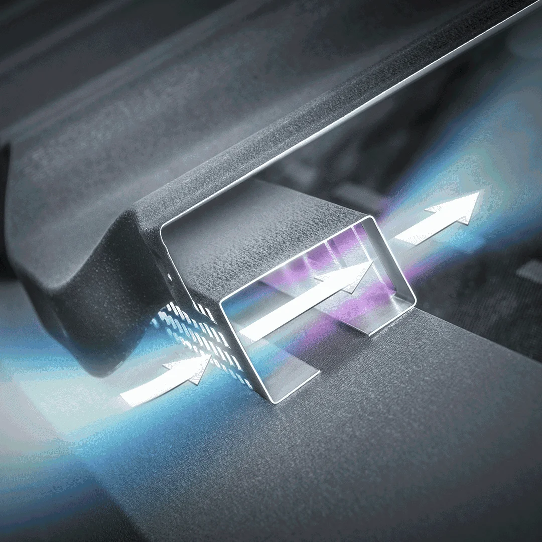 Luftzirkulation bei einem Lüftungsprofil